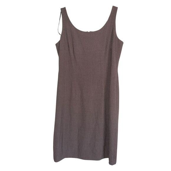 Jessica Howard Sz 12 Midi Sheath‎ Dress Business Cocktail Neutral Dark Academia - Picture 7 of 12